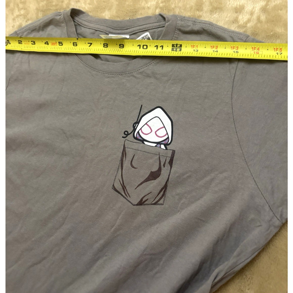 Marvel Spider-Gwen kawai Ghost Gray Women Shirt Size M short Sleeves - Picture 6 of 9